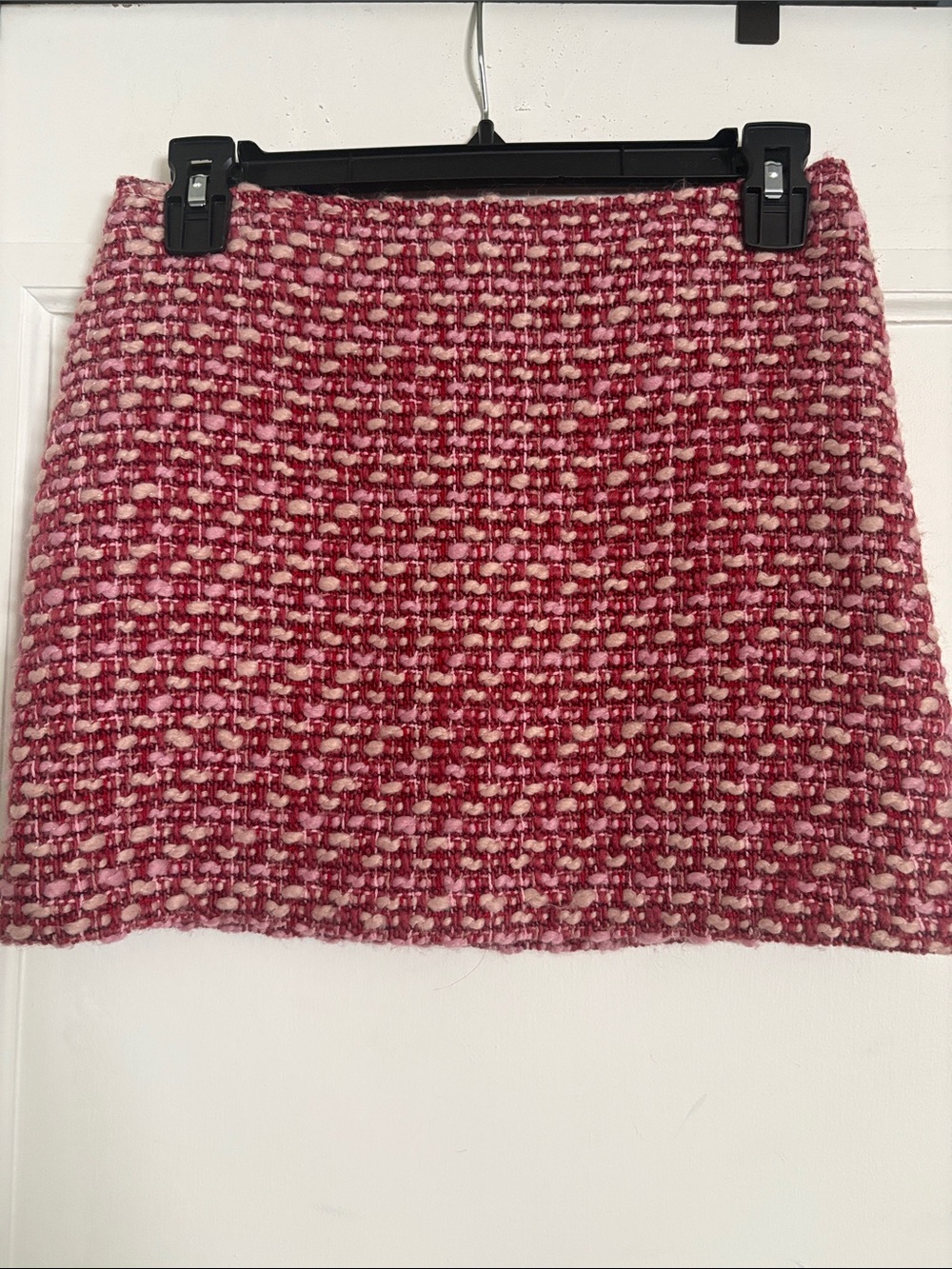 United Colors Of Benetton Pink Bouclé Mini Skirt